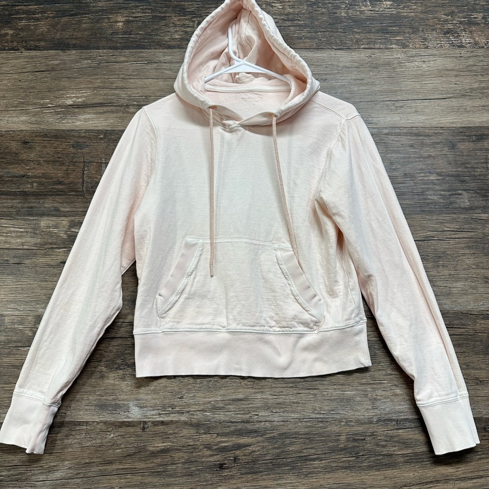 Athleta Pink Cropped‎ Relaxed Pale Pink Hoodie